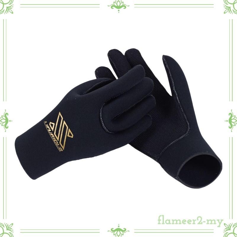 [FlameerdbMY] Premium Neoprene Diving Sailing Kayaking Warm Thermal Gloves, 3mm for Men, Women