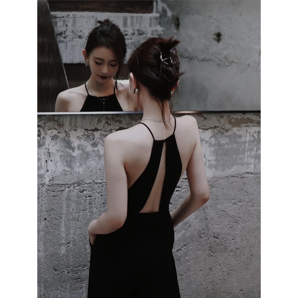 BlackSweety 🖤 Hepburn Style Jumpsuit Jumpsuit Halter Sexy Classy Wear French Wear