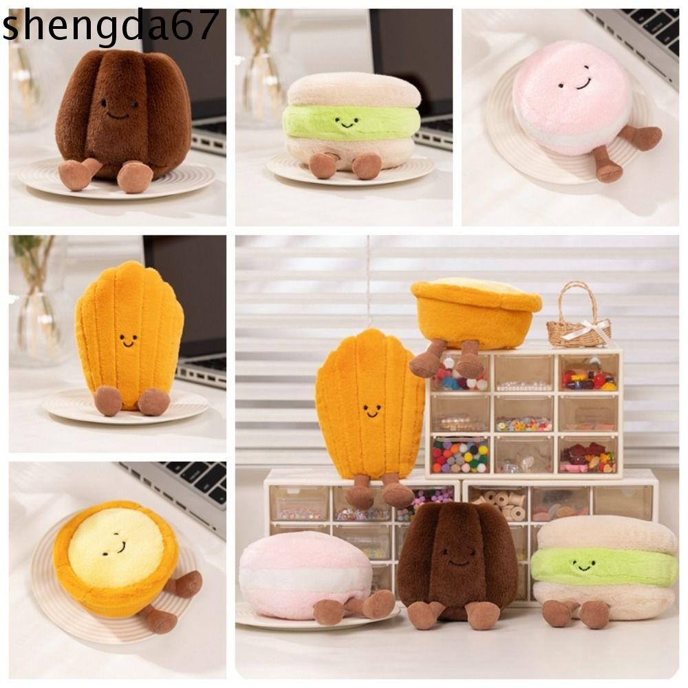 SHENGDA Cartoon Dessert Plush Dolls,|Egg Tart Dessert Party Simulation Dessert Party Plush Toy, Kawaii Fluffy Ins PP Cotton Dessert Plush Cartoon Toys Children Girls Boys