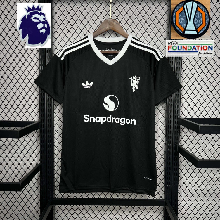 Fan Edition 24-25 season Manchester United goalkeeper black jersey, second away 24, Onana 1, De Gea goalkeeper football jersey