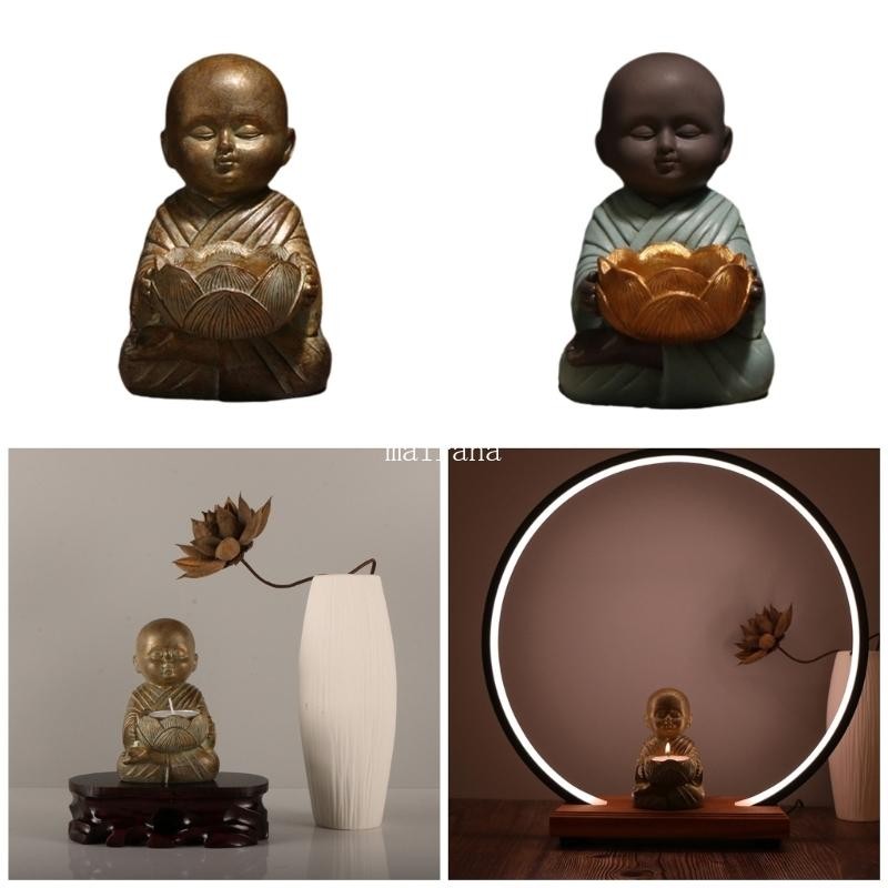 【MT】 Elegant Mini Buddhas Figurine Holder Decorative Tealight Holder Buddhas TeaLight Holder for Serenities