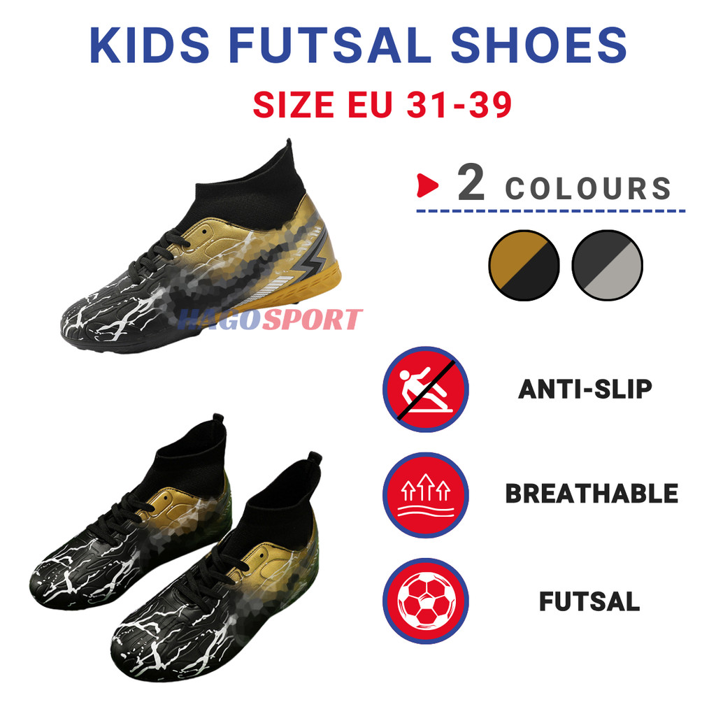 kasut bola sepak budak Unisex size 31-39 kids training football shoes sport shoes kids futsal shoes