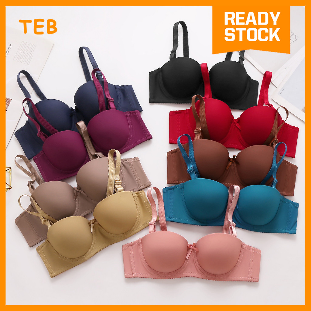 Alicia’s Secret Plain Dark Tone Demi Balconette Bra Underwire Push Up | Bra Push Up Berdawai - Cup B (34-40)