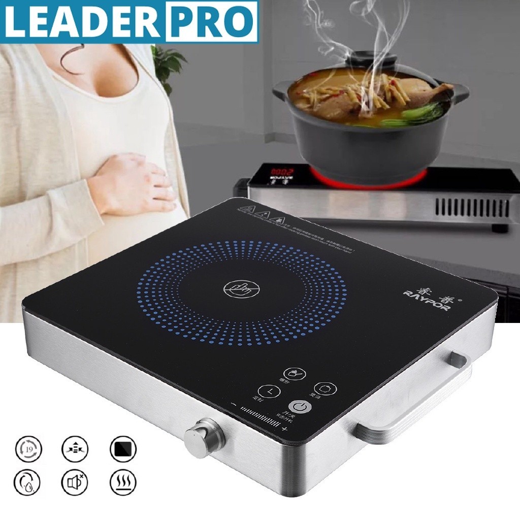 2200W Electric Induction Cooker Cooktop Kitchen Burner Portable Home Countertop Cooker Kitchen Appliance Cooking Tools 30X28X5cm 