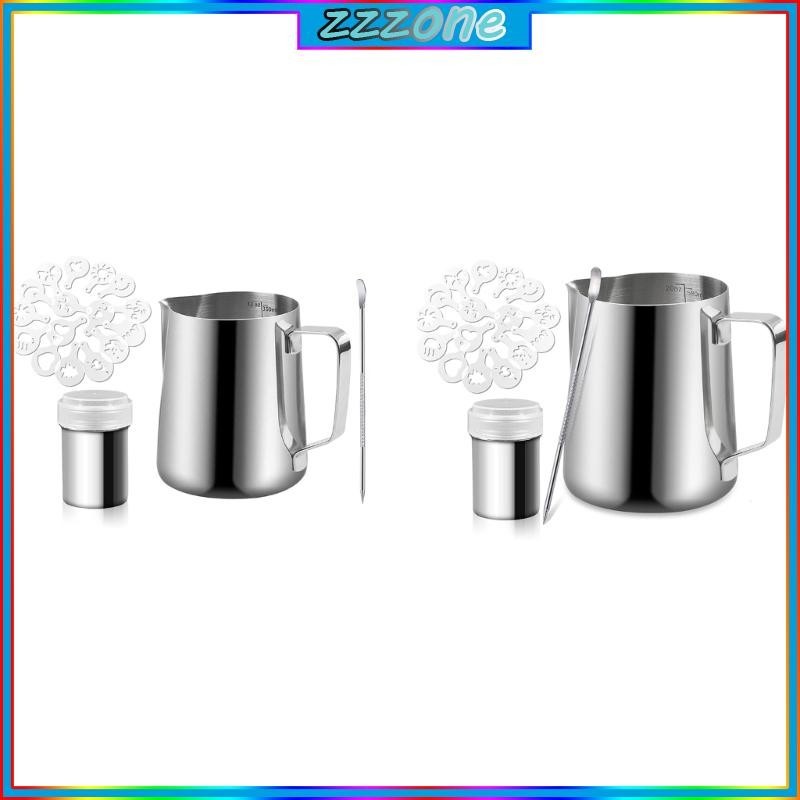 zzz Stainless Steel Milk Jug Frothing Pitcher Latte Espresso Coffee Jug Barista Craft Cappuccino Milk Frother Cream Cup 