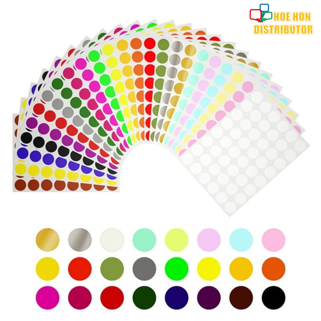 Small Round Sticker 15pcs Multipurpose Colored Marking Label Product Classification Organizer Priority Labeller Pelekat