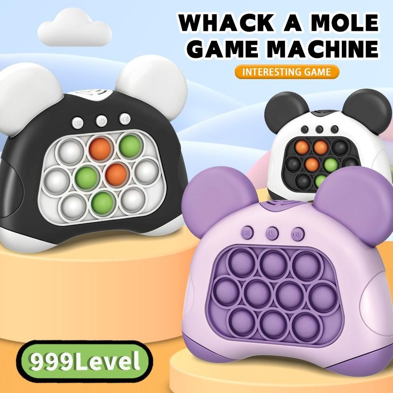Carrot Cub Press and Play To Enter The Level 999+ Genuine Quick Push Game Console Whack-A-Mole Game Machine Carrot Family Children's Toy