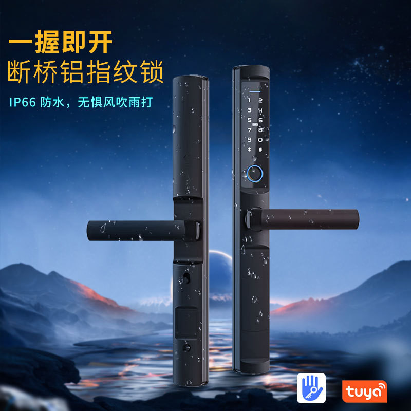 Kunci Cap Jari Aluminium Jambatan Patah Lampu Pintu Sempit Kaca Mewah Pintu Gelangsar Graffiti Kunci Pas Kata Laluan Kunci Kunci Pintar Elektronik