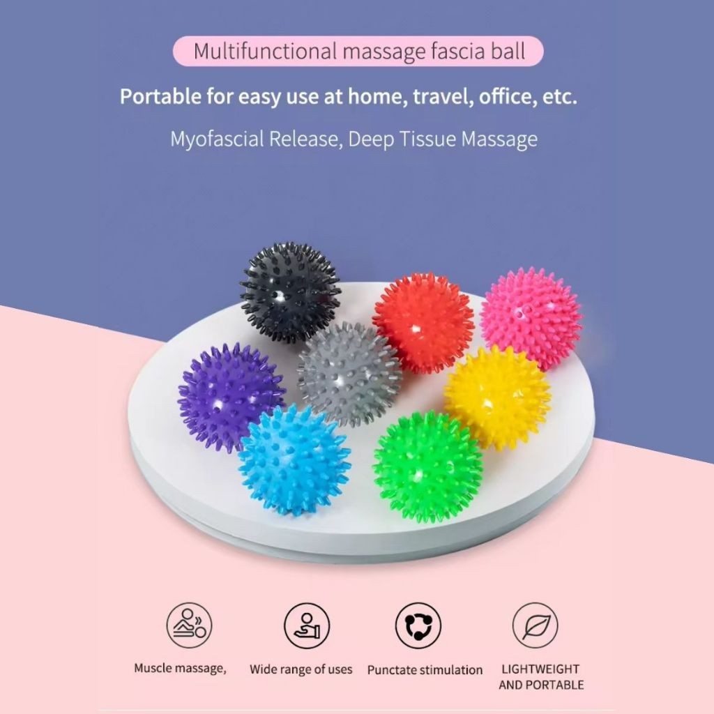 Eco-friendly 7.5cm Massage Ball Acupuncture Points Fascia Fitness Exercise PVC Yoga High Quality