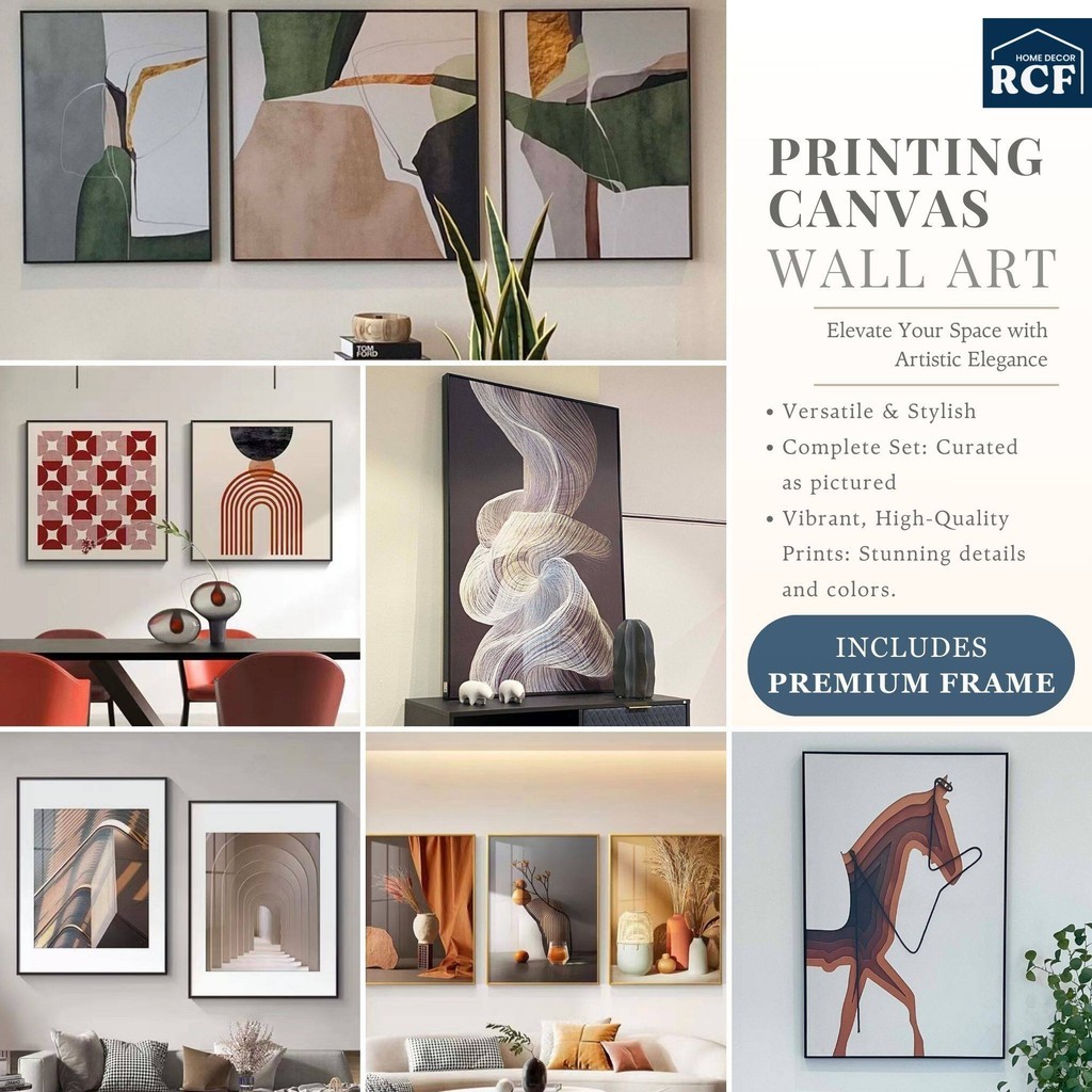 RCF Premium Printing Canvas Framed Wall Art | Stylish Canvas Wall Decor | Unique Artwork for Home & Office