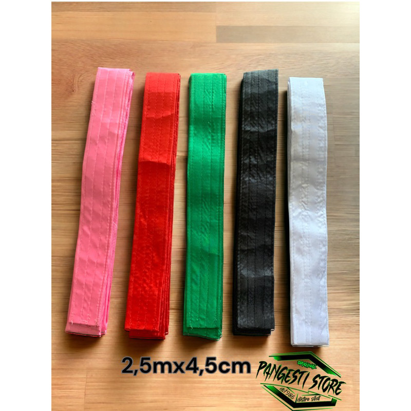 Pencak silat Level Belt Tali Pinggang Material cotton 250cm/300cm x lebar 7.5cm