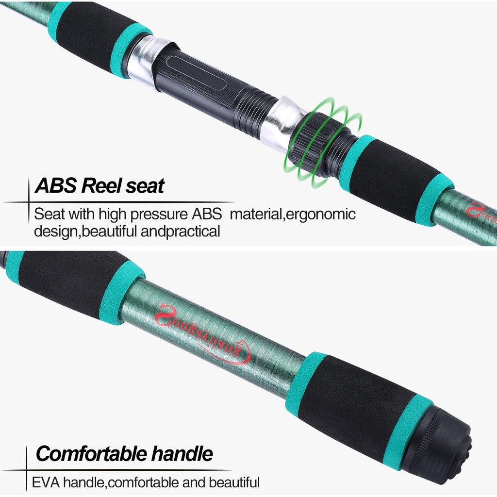 Durable Multi Sougayilang Spinning Telescopic Fishing Rod 5 Colors Freshwater (1.8M/6ft) Essential - Image 3