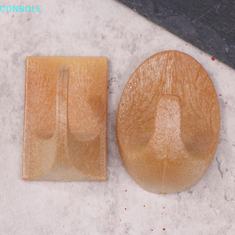 null 3pcs Plastic Wood Grain Hooks Adhesive Hooks Wall-mounted Key Hooks Hooks For Towels Clothes And Bags For Use In The Kitchen null