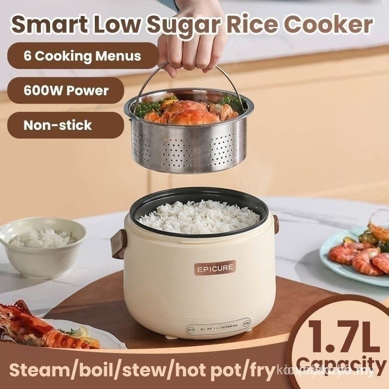 Low-Sugar Non-Stick Cooker Dormitory Household Drain Water Reduced Sugar Sugar-Free Rice Cooker Electric Cooker Mini Rice Cooker rice cooker small mini periuk nasi periuk KX6N NZ0Z