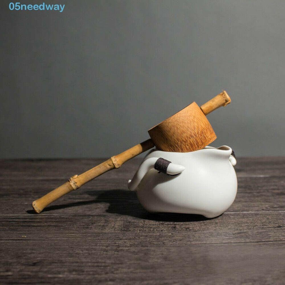 NEEDWAY Handmade Tea Filter Creative Infuser Bamboo Strainer Home Accessories Long Handle Artware Chinese Teahouse Natural Colander/Multicolor