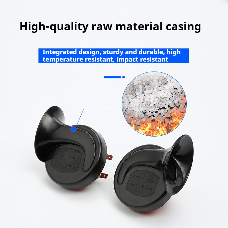 CHSKY 1set 12v Waterproof Universal Loud Sound Automotive Car Snail Horn Hon Kuat Siput Kereta Motor Lori Kalis Air