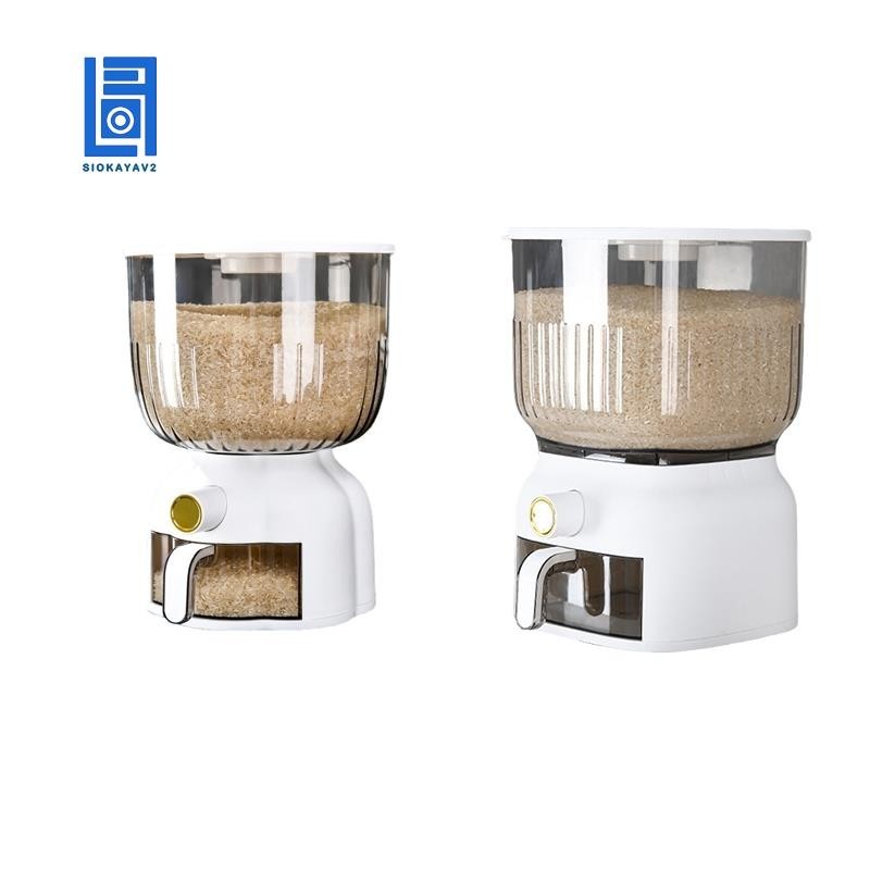 10KG Kitchen Rice Bucket Storage Box Cereal Dispenser Moisture-Proof Cereal Dry Food Grain Bin Container