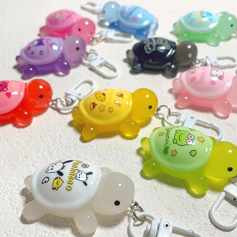 Cartoon Turtle Keychain Sanrio Pendant Cute Creative Kawaii Animal Car Key Ring Backpack Decoration Accessories