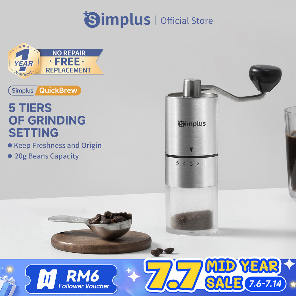 Simplus Manual Coffee Bean Grinder 5 levels External Coarseness Adjustment Ceramic Grind Core Pengisar Kacang Kopi
