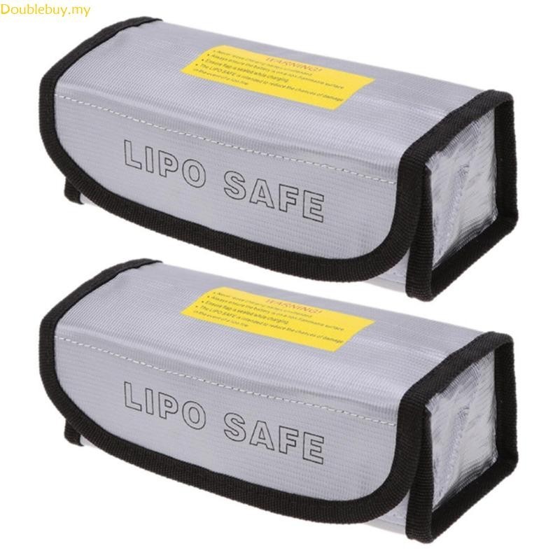 Doublebuy 2x Fireproof LiPo Bag Explosion-Proof Safety Safe Charging Container