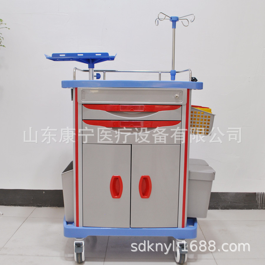 J-H/ Hospital ABSFirst-Aid Cart Rescue Carriage Luxury Multifunctional Infusion Drug Delivery Anesthesia Nursing Trolle