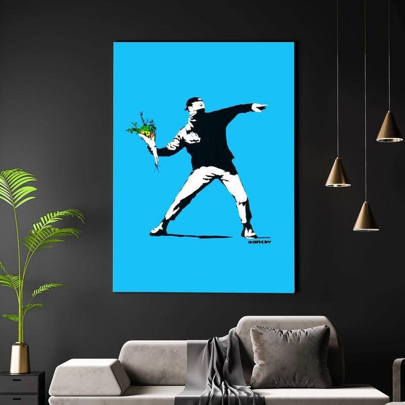 Banksy Thrower 2 The Unframed Bold Rebellion Enticing Art Home Wall Decor Canvas Poster