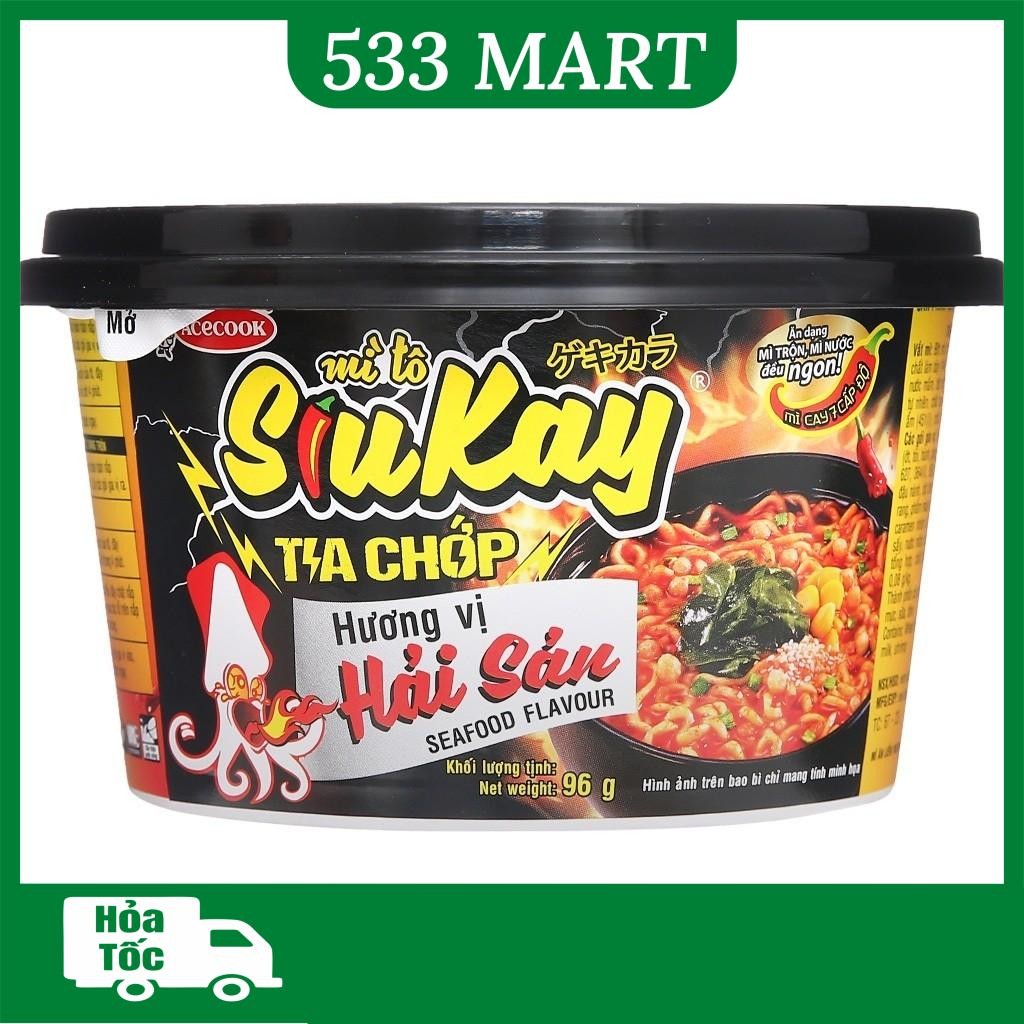 [ODD BOWL] Siukay Lightning Noodle Bowl Seafood/Beef Flavor 96g