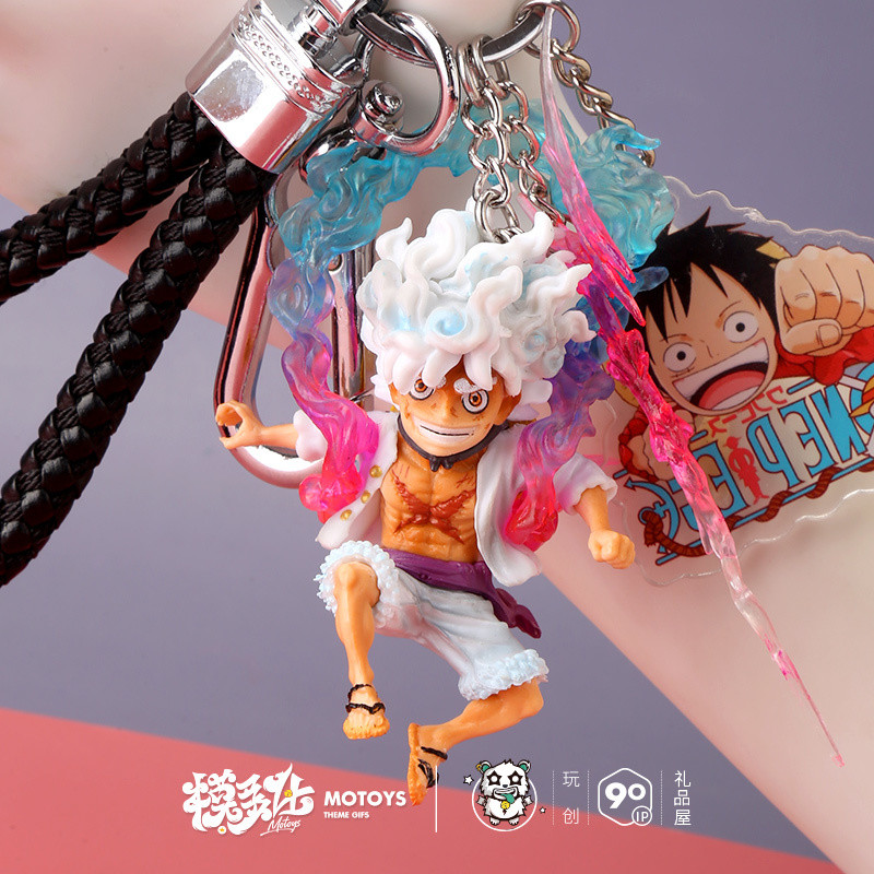 One Piece NICKA Luffy Keychain Nautical King Fifth Gear Apollo Schoolbag Pendant Gifts for Boys Personalized Pendant Accessories