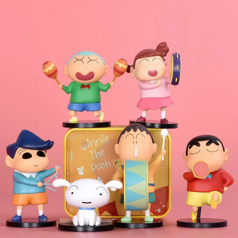 Crayon Shin-Chan Happy Time Musical Instrument Shin-Chan Merchandise Doll Cute Cartoon Doll Decoration Gift