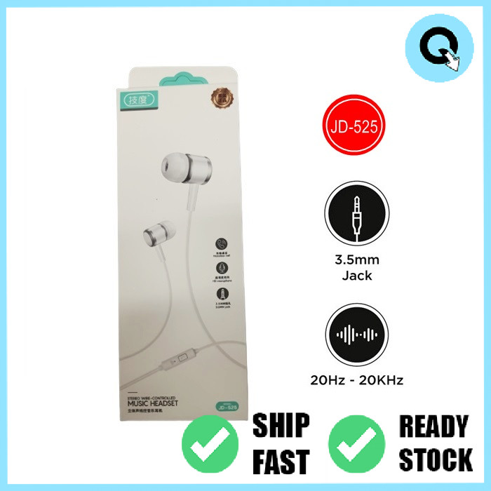 QFL JD 525 Extra Bass Stereo In-ear Earphone