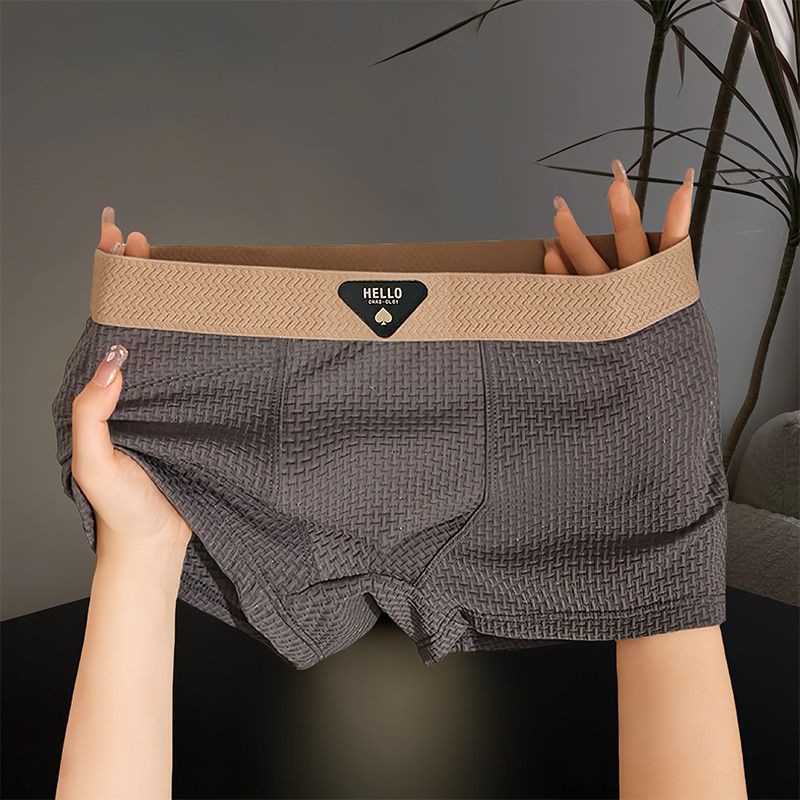 KINGDAFA Summer Ice Silk Men's Underwear Breathable Seamless Boxer Men Breathable Spender Lelaki Seluar Dalam Lelaki Boxer Lelaki 男生内裤 男士内裤 内裤男 冰丝内裤