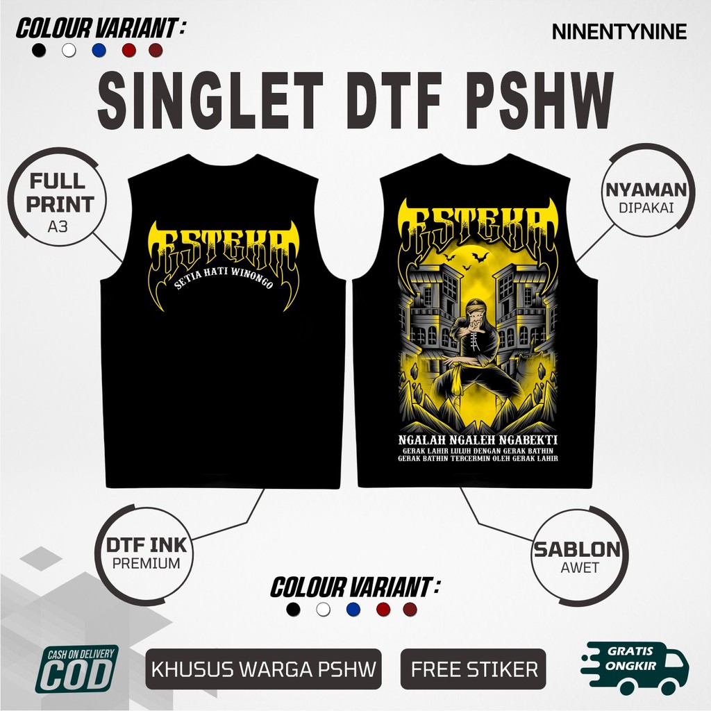 PSHW ESTEKA NGALAH NGALEH NGABECTI SINGLET NEWEST PSHW SINGLET - PSHW LAMBANG SINGLET - SIMPLE PSHW SINGLET - BROTHERHOOD LOYAL HEART SINGLET YOUNG WINONGO TUNAS SLEEVELESS T-SHIRT - PSHW DOLLAR SINGLET - PSHW 1903 SINGLET