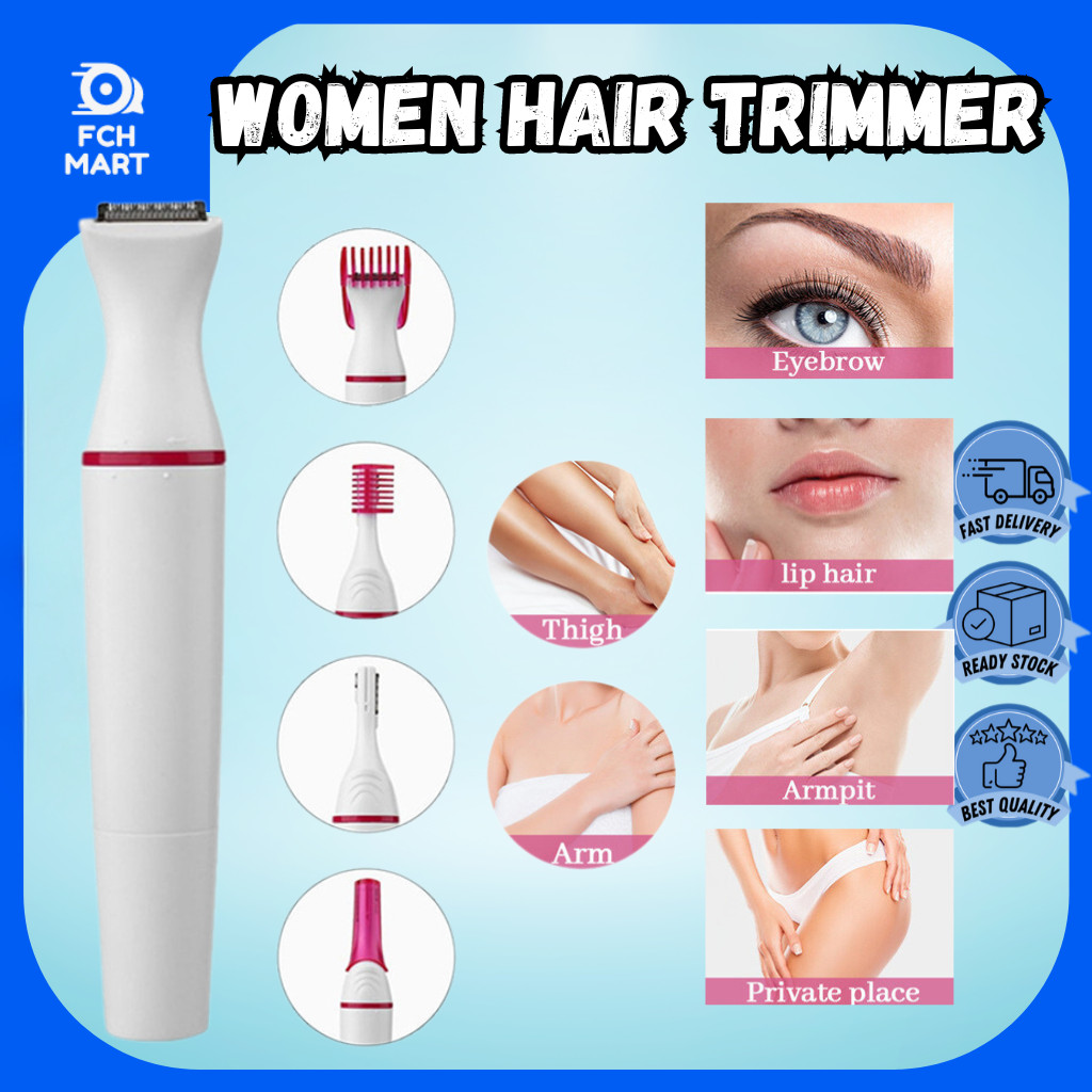 5 In 1 Women Mini Electric Trimmer Bikini Eyebrow Armpit  Hair Remover Shaver  Machine Mesin Pencukur 剃毛器