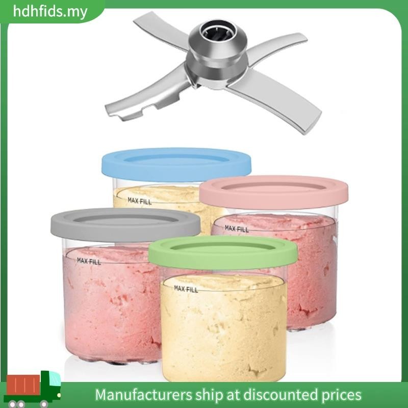 [in stock]Accessories Paddle Blade+Pints and Lids for Ninja Creami NC301 NC300 NC299AMZ Series Ice Cream Makers Pint Containers