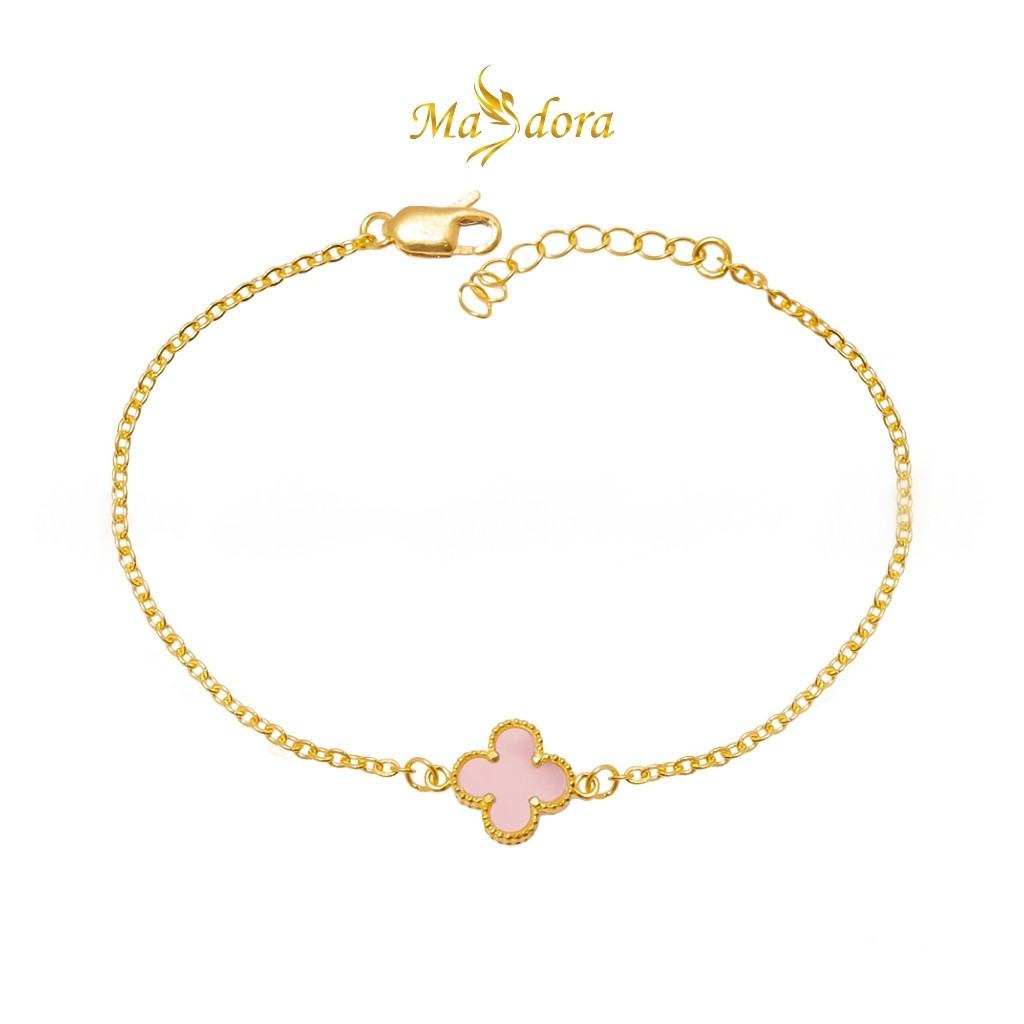 MASDORA 916 Gold Bracelet Rantai Tangan Emas ~ Single Flower Clover Bajet (EMAS 916/22K)