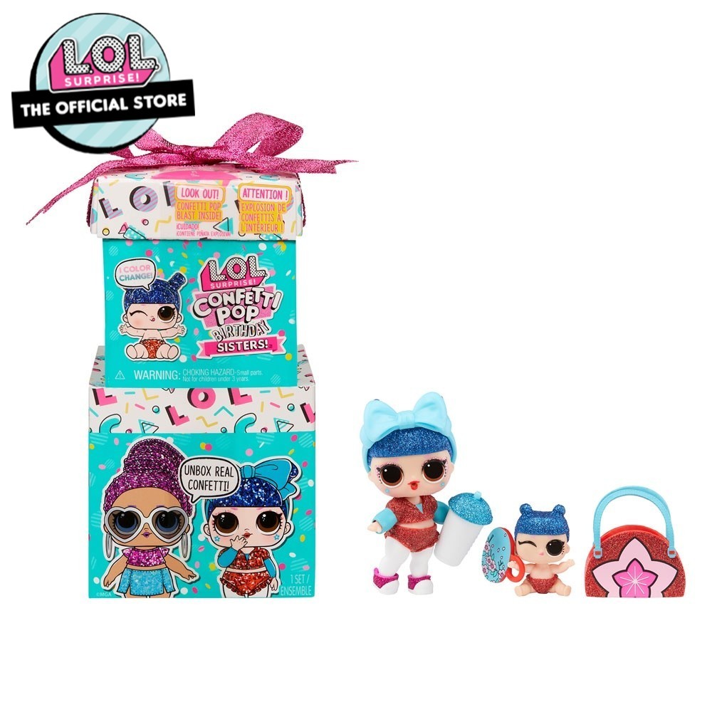 LOL Surprise Confetti Pop Birthday Sisters Set With a Doll & Accessories