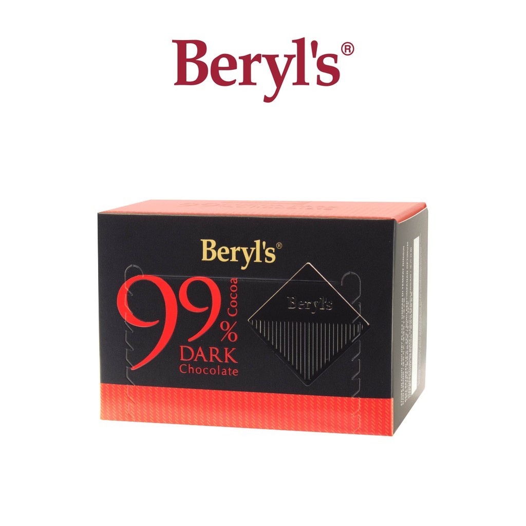 Beryl's Coklat Hitam Koko 99%  | Beryl's 99% Cocoa Dark Chocolate (60g)