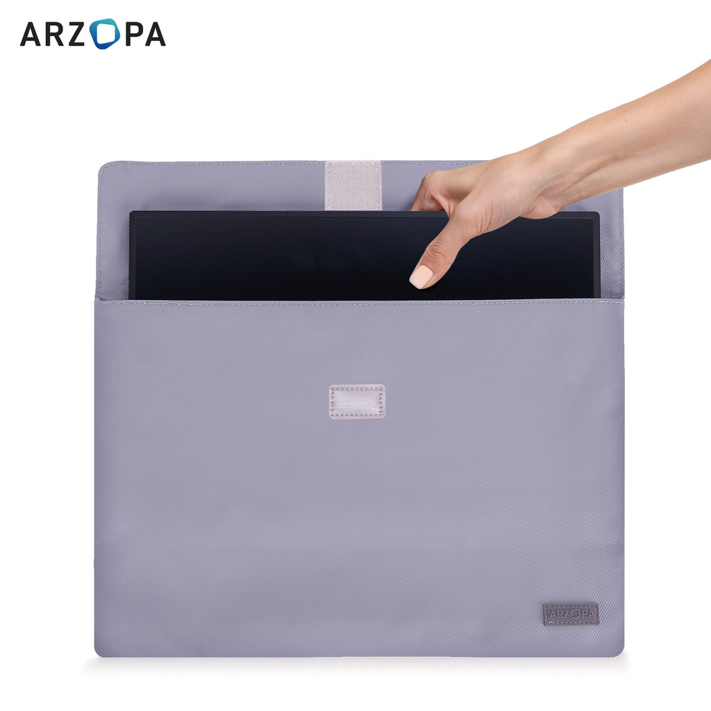 ARZOPA PU Leather Case For Laptop - Grey (16.1"/14.0"/17.3")