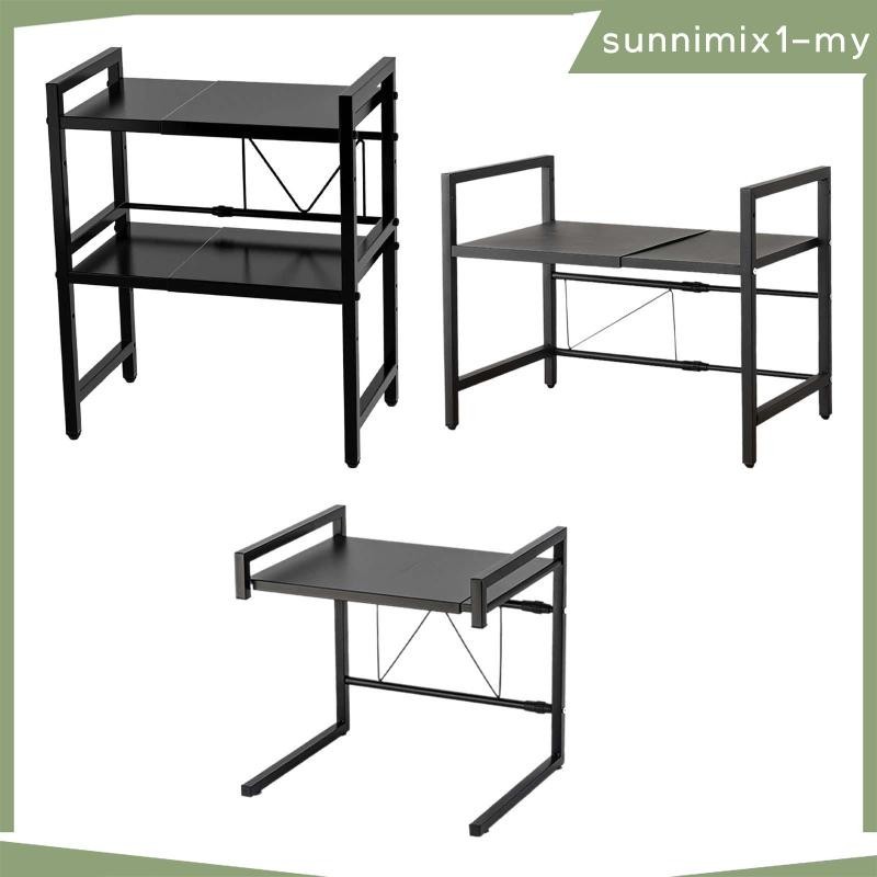 [SunnimixfaMY] Microwave Oven Rack Over Microwave Shelf,Adjustable,Metal,sturdy Countertop Organizer Microwave Stand Counter Shelf