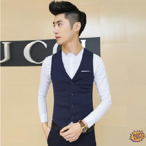 Pengantin lelaki berkahwin Jaket pakaian lelaki Fashion Mens Men's casual suit vest three-piece business is decorating the groomsman and groom wedding dress tops korean version tre