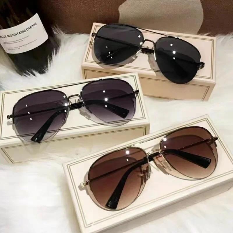 Luxury Men's Sunglasses Driving Sun Glasses For Men Women Vintage Black Pilot Sunglasses UV400