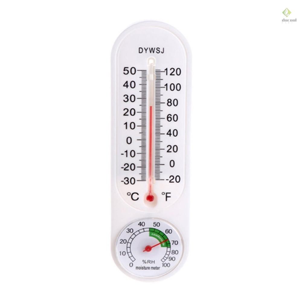 Indoor Vertical Thermometer Hygrometer Wall-mounted Household Greenhouse Temperature and Humidity Meter for Room Temp