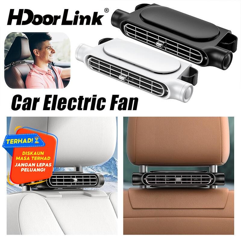 Hdoorlink Car Seat Fan - Adjustable 3-speed Usb Cooling Fan for Backseat Kipas Kerusi Hdoorlink - Kipas Penyejuk Usb 3 Kelajuan Laras Untuk Tempat Duduk Belakang