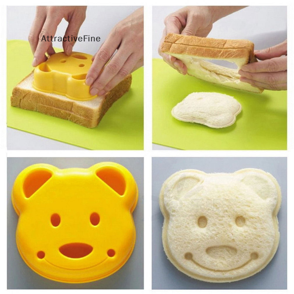 [AttractiveFine] Cute Animal Sandwich Mold Cutter Bear Dog Dinosaur Shape Cake Bread Toast Maker Att