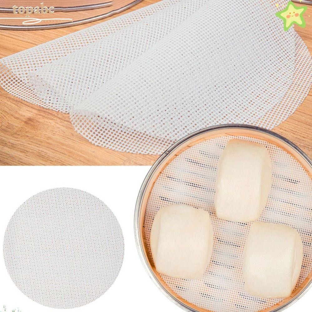 TOPABC Silicone Dehydrator Sheets, Reusable Non-Stick Round Steamer Mesh Pad, Multifunction Kitchen Baking Accessories Thickened Steamer Mat