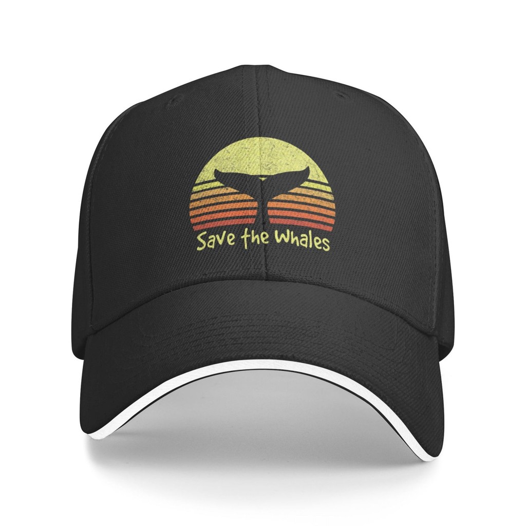 Save The Whales Nautical Ocean Killer Whale Conservation High Quality Fashion Baseball Cap