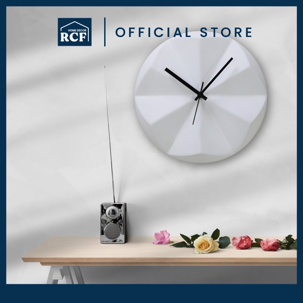 RCF Geometric Minimalist Wall Clock | Jam Dinding Geomatrik