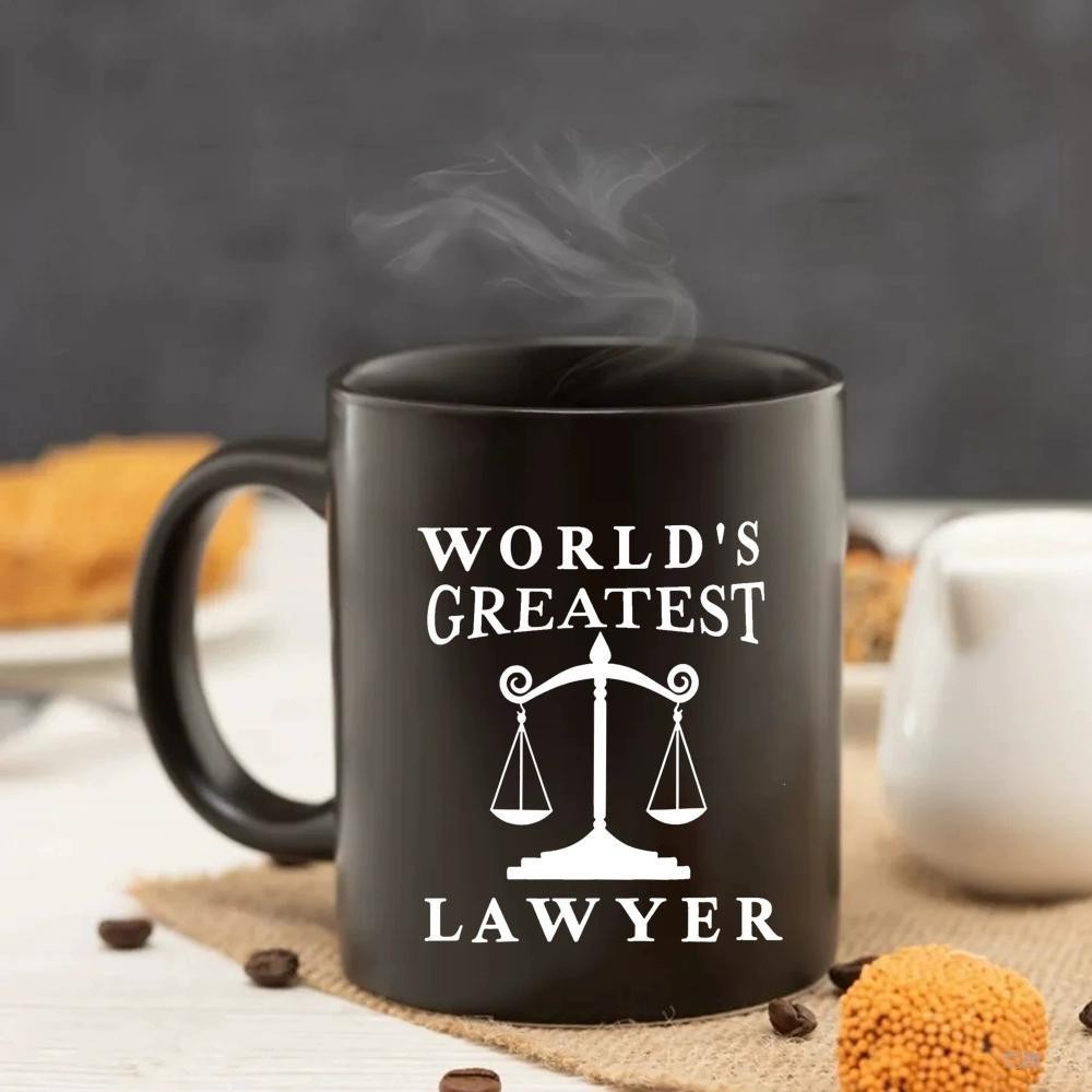 Libra Pattern Black Temperament Lawyer Souvenir Lawyer Drinking Cup Political Law Department Student