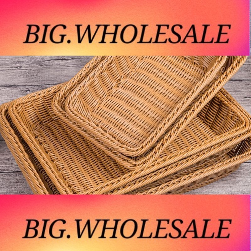 M1004 New Straw Storage Box Seagrass Basket Rattan Fruit Container Makeup Organizer Woven Storage Baskets Wicker Basket