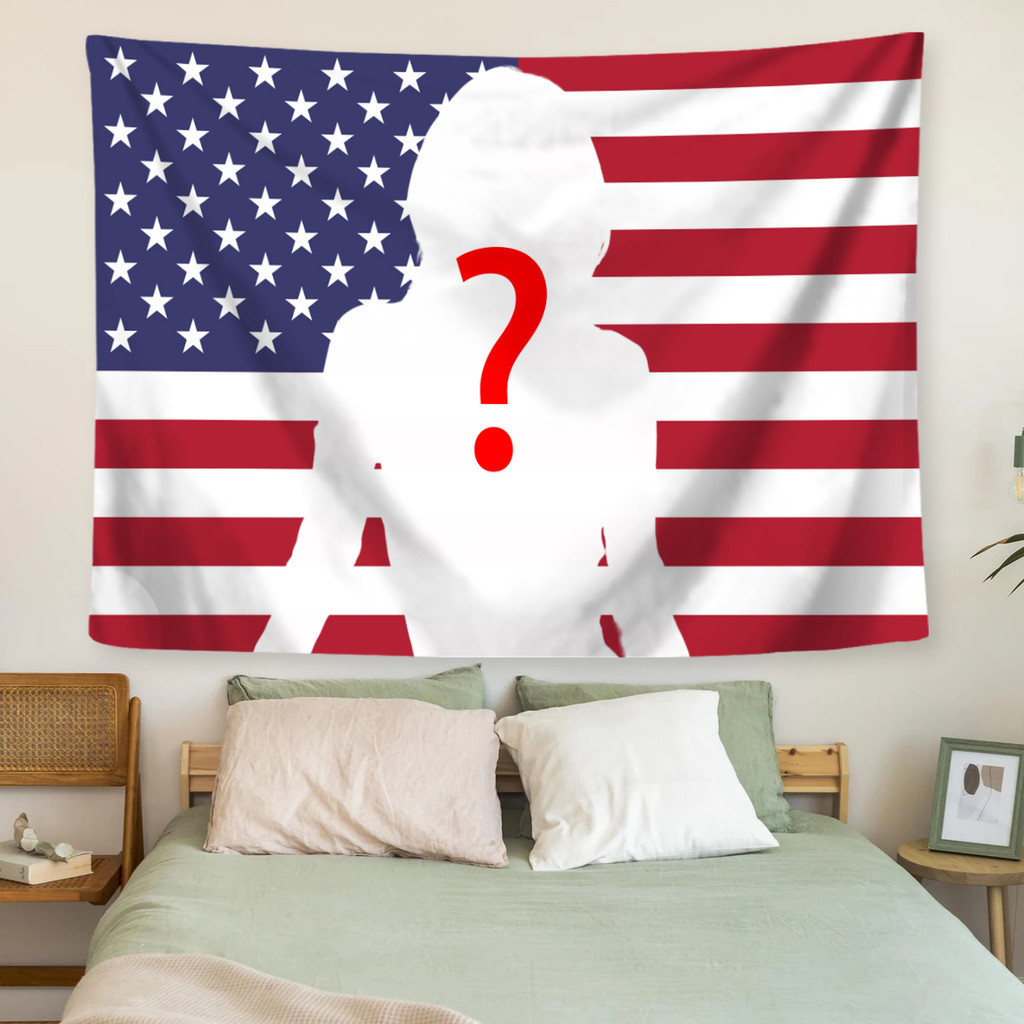 DIY Custom Photo American Flag Tapestry，Fanmade Subtle Kpop Falg Tapestry，Home Decoration